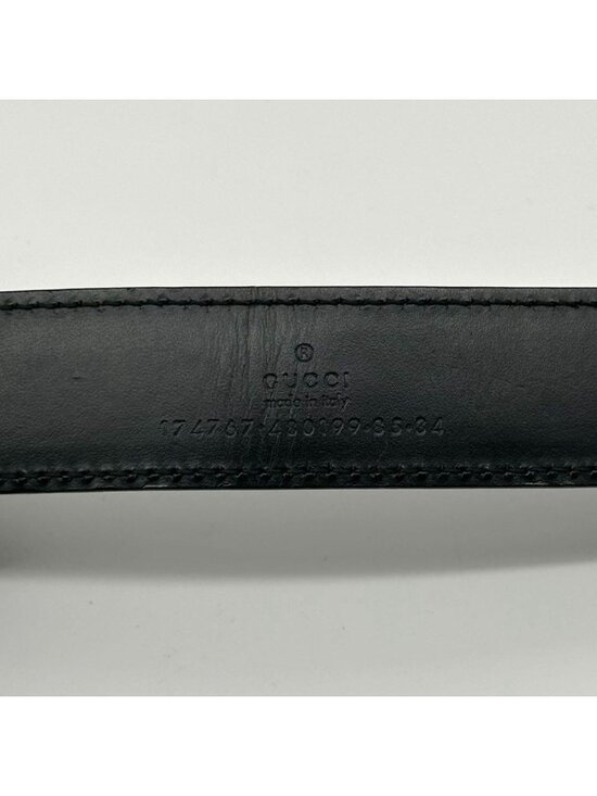 Gucci Era Belt Leather Black Vintage main image 5